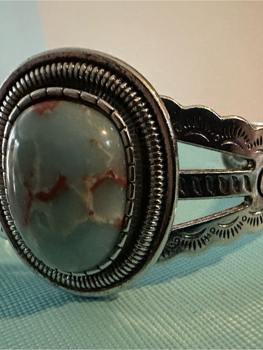 Silver-Tone Cuff Cotton Candy Bracelet and Dangle Earrings Set with Pink Stone